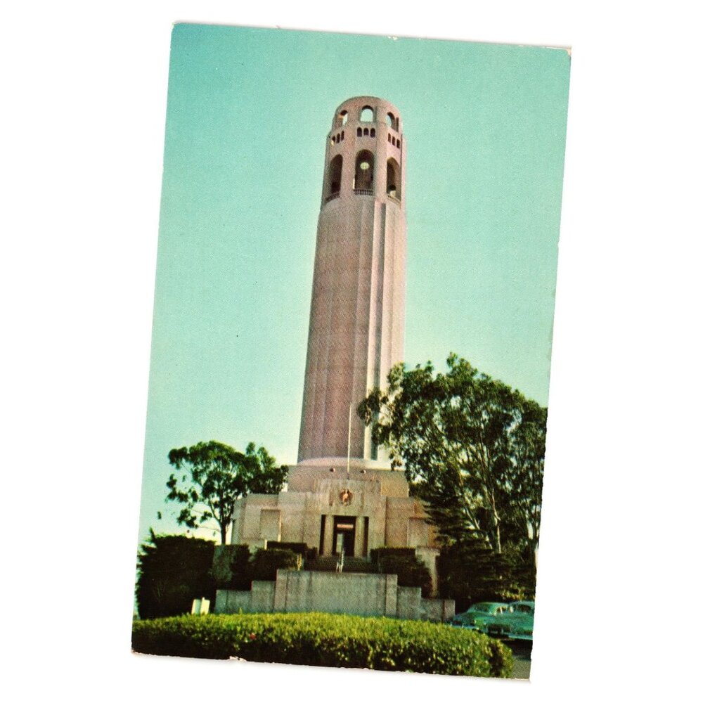 Coit Memorial Tower Postcard San Francisco Vintage Selithco Unused Tourism